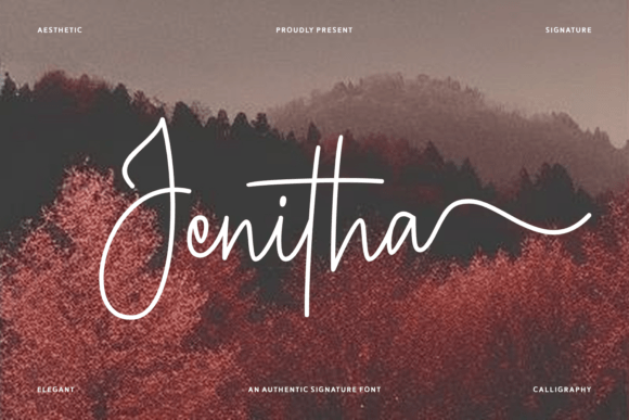 Jenitha: A Refined Script Font for Editorial Elegance
