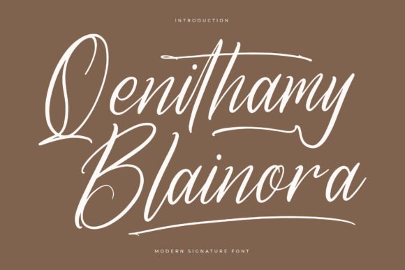 Qenithamy Blainora: An Elegant Script Font for Digital Brands