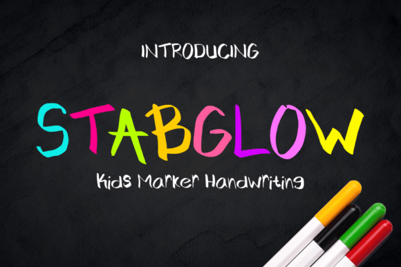 Stab Glow Font: A Bold Marker-Style Typeface for Makers